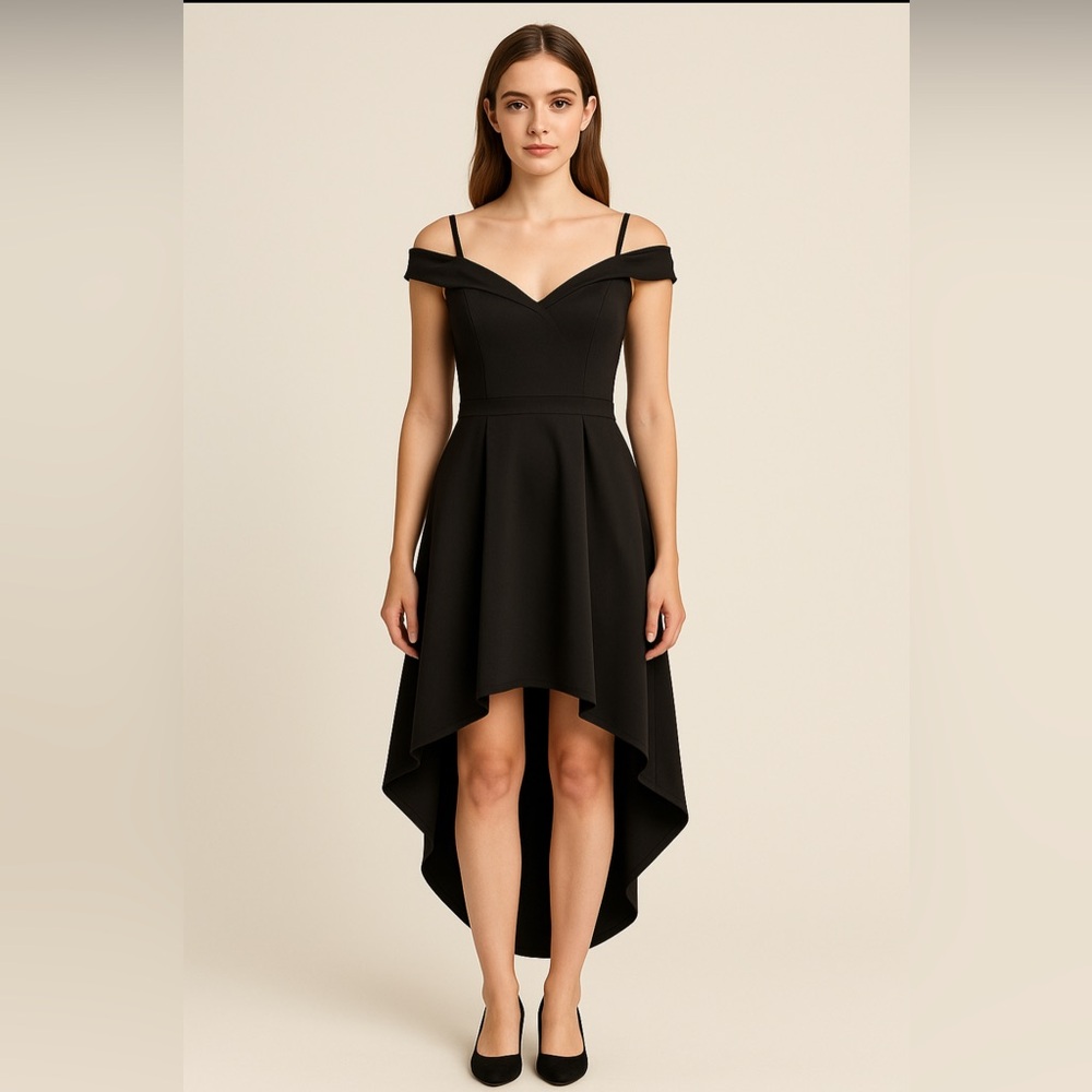Sweet Storm women’s Size Small Off-Shoulder High-Low Dress (H10)✨